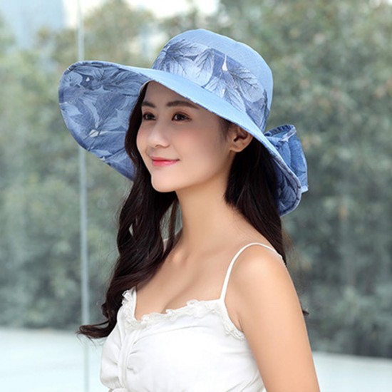 Women Summer Outdoor Wide Brim Fisherman Hat Eugenia UV Protection Sunshade Hat