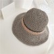 Women Summer Outdoor Wide Brim Straw Hat Adjustable Foldable Sunscreen Hat