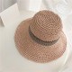 Women Summer Outdoor Wide Brim Straw Hat Adjustable Foldable Sunscreen Hat