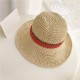 Women Summer Outdoor Wide Brim Straw Hat Adjustable Foldable Sunscreen Hat