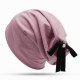 Women Summer Plain Color Turban Hat Casual Bow Skullcap Beanie Caps