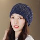 Women Summer Polyester Double Layers Beanie Cap Outdoor Earmuffs Flexible Turban Cap