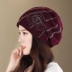 Women Summer Polyester Double Layers Beanie Cap Outdoor Earmuffs Flexible Turban Cap