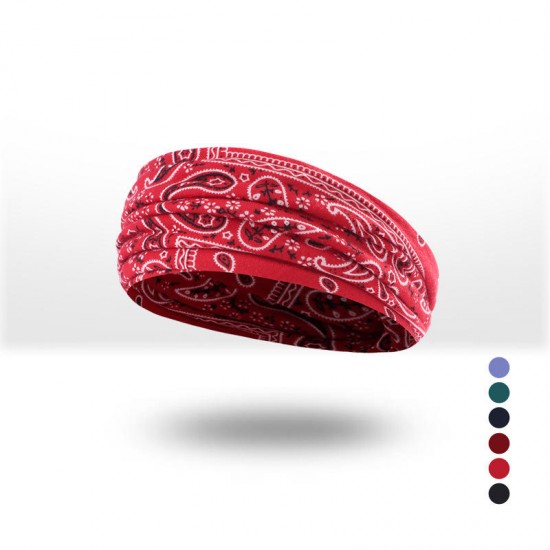 Women Summer Running Fitness Yoga Headscarf Sports Painting Good Elasticity Perspiration Headband