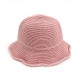 Women Summer Stripe Hollow Out Breathable Bucket Caps Folding Weave Sunshade Beach Hats