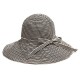 Women Summer Stripe Wide Brim Bucket Hat Casual Foldable Anti-UV Visor Beach Hat