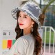 Women Summer Sun Protection Wide Brimmed Bucket Hat Outdoor Printting Fishing Cap Visor