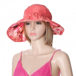 Women Summer Sun Protective Foldable Hat Anti-UV Wide Brim Outdoor Gardening Visor Cap