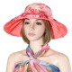 Women Summer Sun Protective Foldable Hat Anti-UV Wide Brim Outdoor Gardening Visor Cap