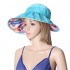 Women Summer Sun Protective Foldable Hat Anti-UV Wide Brim Outdoor Gardening Visor Cap