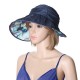 Women Summer Sun Protective Foldable Hat Anti-UV Wide Brim Outdoor Gardening Visor Cap