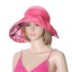 Women Summer Sun Protective Foldable Hat Anti-UV Wide Brim Outdoor Gardening Visor Cap