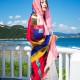 Women Summer Sunshade Silk Beach Scarf Multi-function Plus Size Shawl Swimsuit Cover Up Vacation