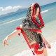 Women Summer Sunshade Silk Beach Scarf Multi-function Plus Size Shawl Swimsuit Cover Up Vacation