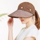 Women Summer Sunshade Sun Hat Removable Top Adjustable Outdoor Gardening Caps