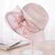 Women Summer Thin Breathable Bow Beach Hat Outdoor Wide Brim Visor Sun Bucket Cap