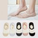 Women Summer Thin Breathable Crystal Silk Boat Socks Casual Non-slip Invisible Socks