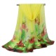 Women Summer Thin Chiffon Scarf Travel Rose Flowers Breathable Shawl