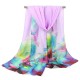 Women Summer Thin Chiffon Scarf Travel Rose Flowers Breathable Shawl