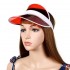 Women Summer Transparent PVC Sun Protection Hat Outdoor Empty Top Cap with Sunshade Adjustable