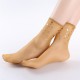 Women Summer Ultra Thin Elastic Breathable Middle Tube Socks Fashion Sequins Sock