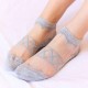 Women Summer Ultra-Thin Mesh Breathable Lace Low Cut Sock Crystal Boat Socks