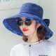 Women Summer Wide Birm Bucket Beach Cap Outdoor Sun Protection Patchwork Fishing Hat