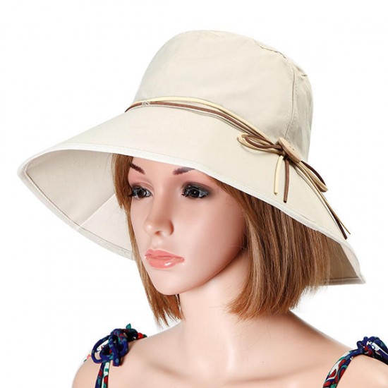 Women Summer Wide Birm Sun Hat Casual Outdoor Beach Foldable Sunshade Visor Cap