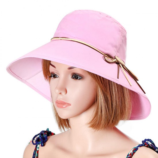 Women Summer Wide Birm Sun Hat Casual Outdoor Beach Foldable Sunshade Visor Cap