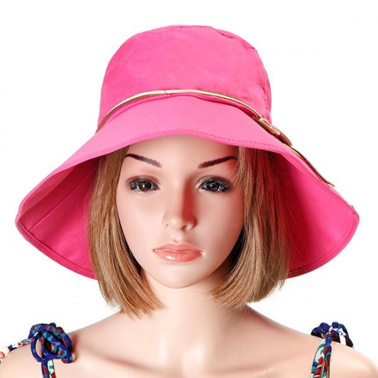 Women Summer Wide Birm Sun Hat Casual Outdoor Beach Foldable Sunshade Visor Cap