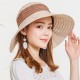 Women Summer Wide Brim Bucket Hat Foldable Outdoor Beach Sunscreen Hat