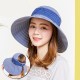 Women Summer Wide Brim Bucket Hat Foldable Outdoor Beach Sunscreen Hat