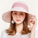 Women Summer Wide Brim Bucket Hat Foldable Outdoor Beach Sunscreen Hat