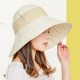 Women Summer Wide Brim Bucket Hat Foldable Outdoor Beach Sunscreen Hat