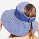 Women Summer Wide Brim Bucket Hat Foldable Outdoor Beach Sunscreen Hat