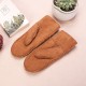 Women Thick Fur Plush Warm Gloves Solid Outdoor Elegant Mittens