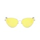 Women Thin Metal Frame Heart-Shaped Sunglasses Casual Outdoor Anti-UV400 Sunglasses