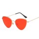 Women Thin Metal Frame Heart-Shaped Sunglasses Casual Outdoor Anti-UV400 Sunglasses