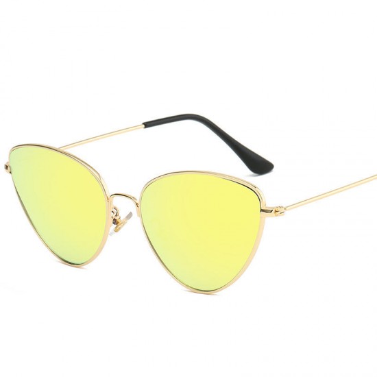 Women Thin Metal Frame Heart-Shaped Sunglasses Casual Outdoor Anti-UV400 Sunglasses