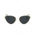 Women Thin Metal Frame Heart-Shaped Sunglasses Casual Outdoor Anti-UV400 Sunglasses