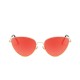 Women Thin Metal Frame Heart-Shaped Sunglasses Casual Outdoor Anti-UV400 Sunglasses