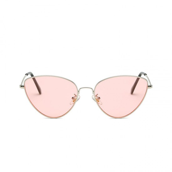 Women Thin Metal Frame Heart-Shaped Sunglasses Casual Outdoor Anti-UV400 Sunglasses