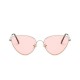 Women Thin Metal Frame Heart-Shaped Sunglasses Casual Outdoor Anti-UV400 Sunglasses