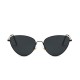 Women Thin Metal Frame Heart-Shaped Sunglasses Casual Outdoor Anti-UV400 Sunglasses