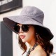 Women Traveling 100% Washed Cotton Bucket Hat Summer Classic Outdoor Wide Brimmed Cap