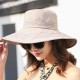 Women Traveling 100% Washed Cotton Bucket Hat Summer Classic Outdoor Wide Brimmed Cap