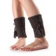 Women Twist Knitted Knee Short Boot Socks Leg Warmer High Boot Socks Flanging Crochet