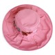 Women UV Protection Floral Bandaged Large Brim Sun Hat Vintage Lady Bucket Cap