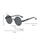 Women UV400 Protection Sunglasses Causal Vintage Steam Punk Round Eyeglasses