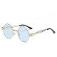 Women UV400 Protection Sunglasses Causal Vintage Steam Punk Round Eyeglasses